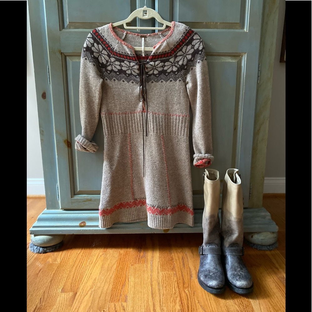 Free People Fair Isle Sweater Dress